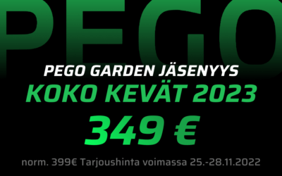 PEGO GARDEN JÄSENYYS 349 €